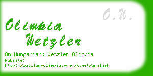 olimpia wetzler business card